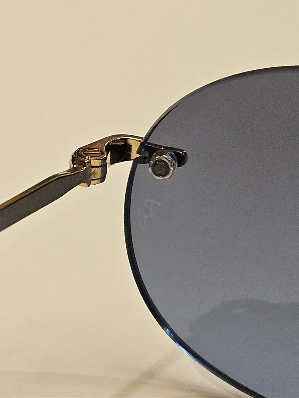 RAY-BAN RB3767 001 4C Arista Gold Blue Gradient Sunglasses New W Replaced Bolts